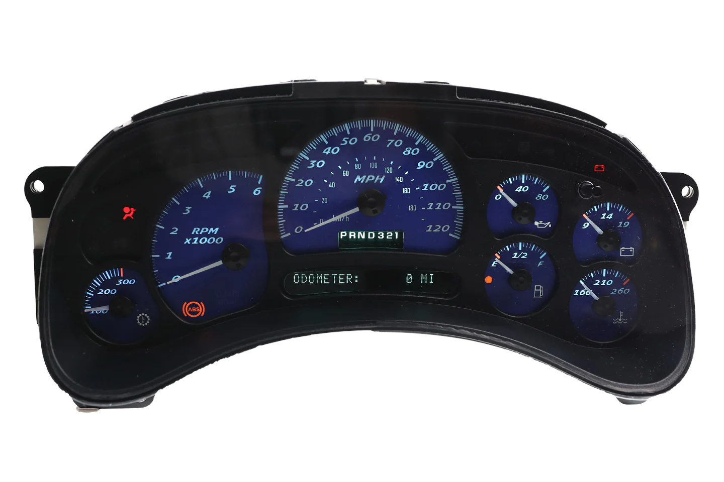 Apex Blue Custom Instrument Cluster Replacement - 2003-2006 Chevy Silverado - Image 2