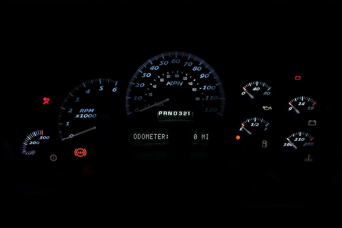 Apex Blue Custom Instrument Cluster Replacement - 2003-2006 Chevy Silverado - Image 3