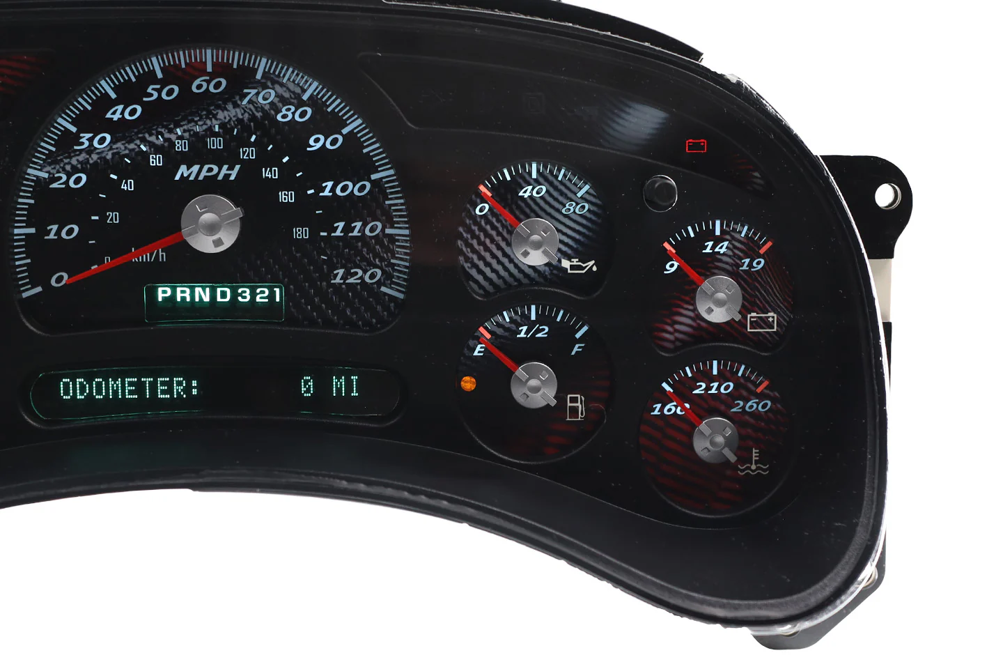 Corsa Rosso Custom Instrument Cluster Replacement - 2003-2006 Chevy Silverado